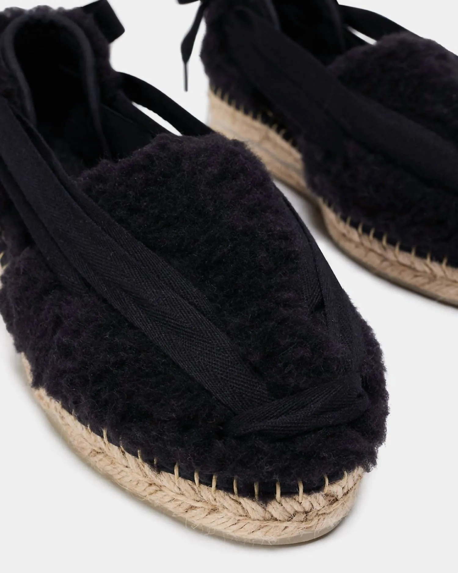 Women's Dom Shearling Espadrilles In Black