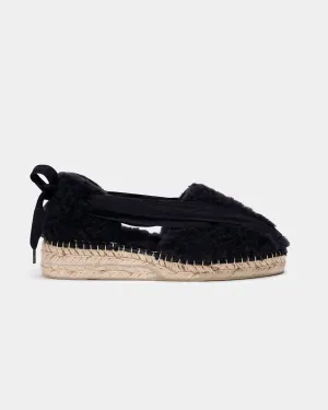 Women's Dom Shearling Espadrilles In Black
