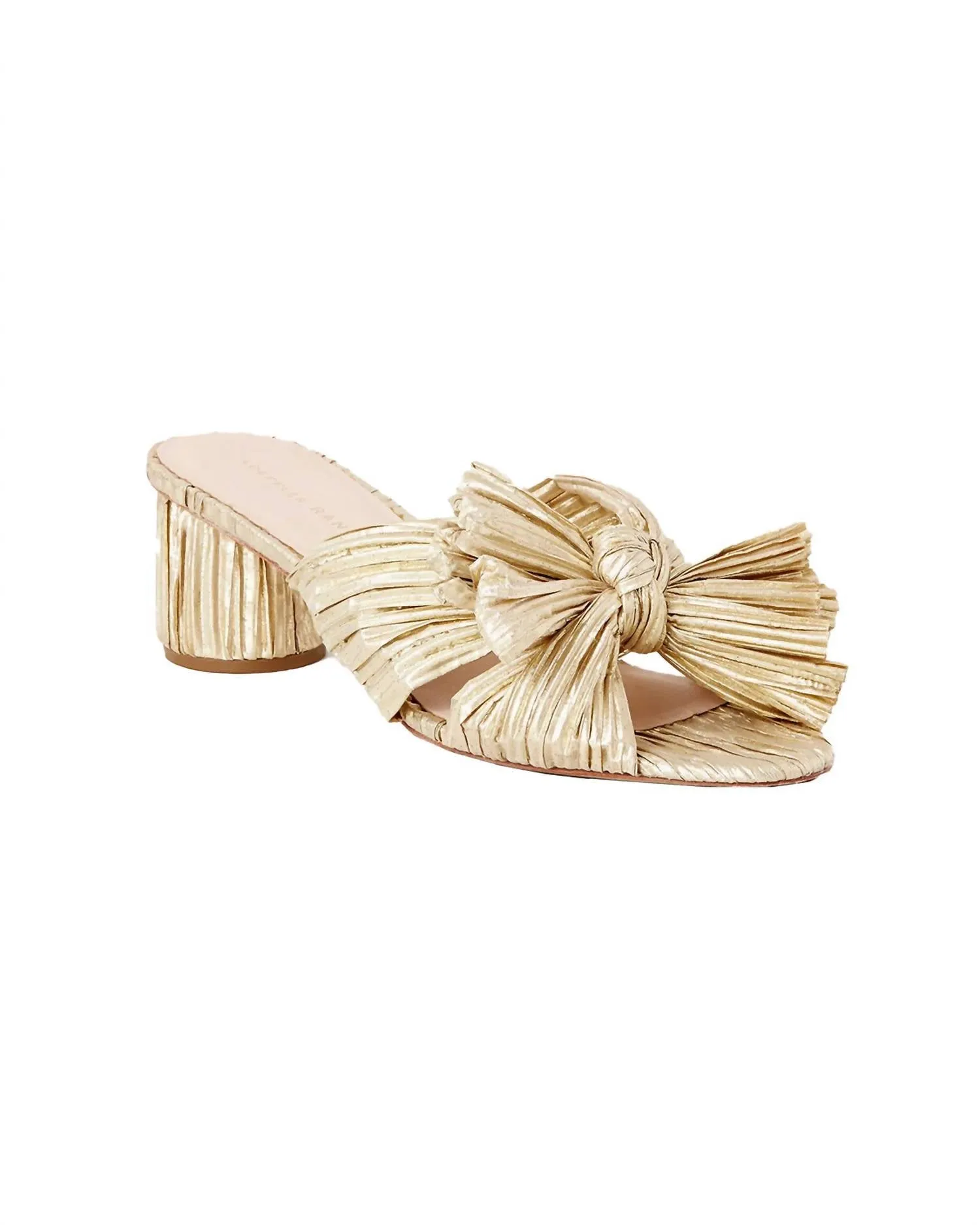 Women's Emilia Pleated Knot Mule In Gold