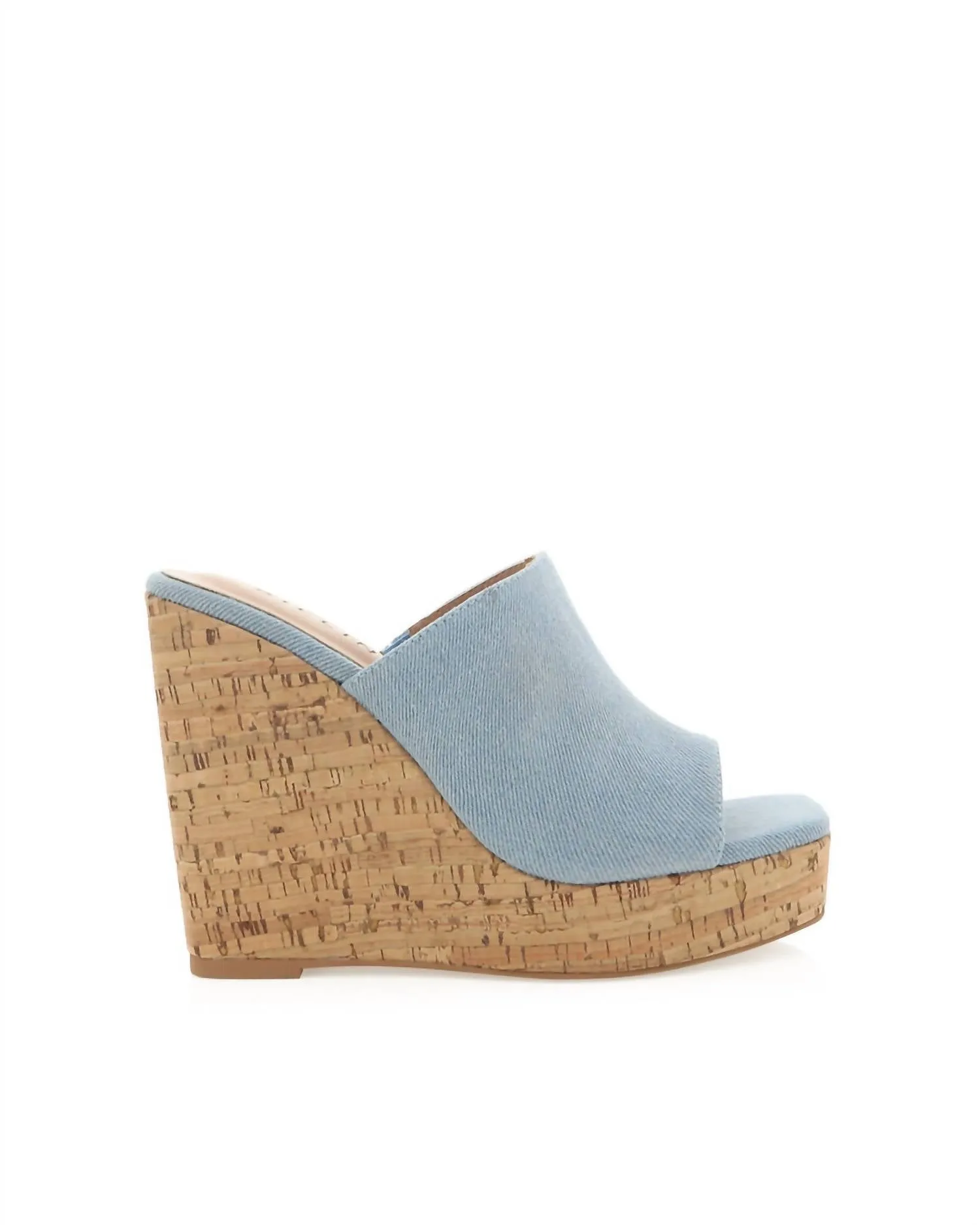 Women's Enora Wedge Sandal In Blue Denim