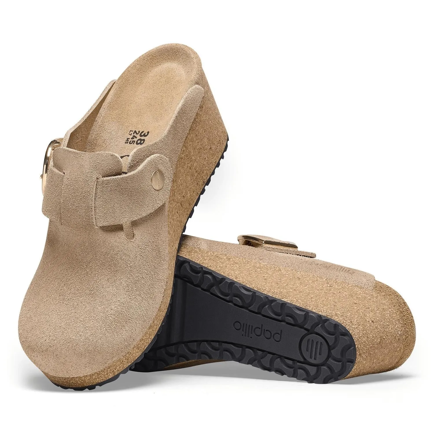 Women's Fanny Ring Buckle Clogs In Warm Sand