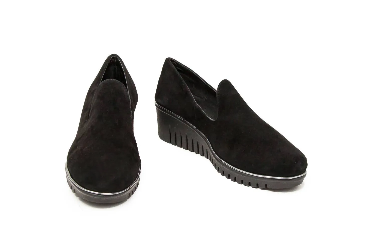 Women's Fast Lane Shoes In Black Camoscio