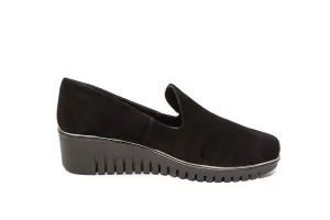 Women's Fast Lane Shoes In Black Camoscio