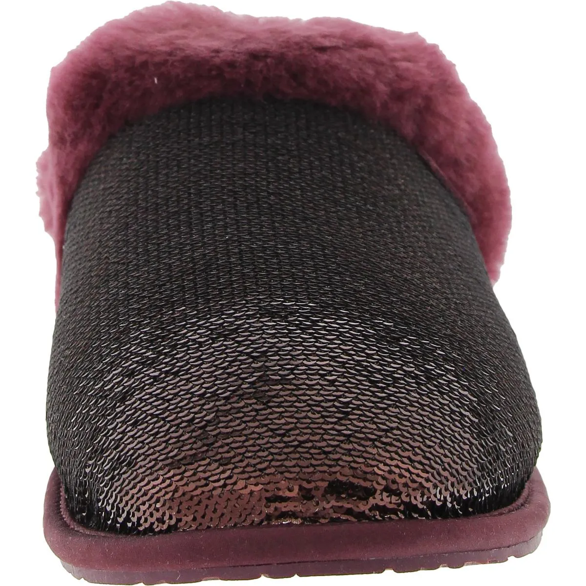Womens Faux Fur Lined Manmade Slide Slippers