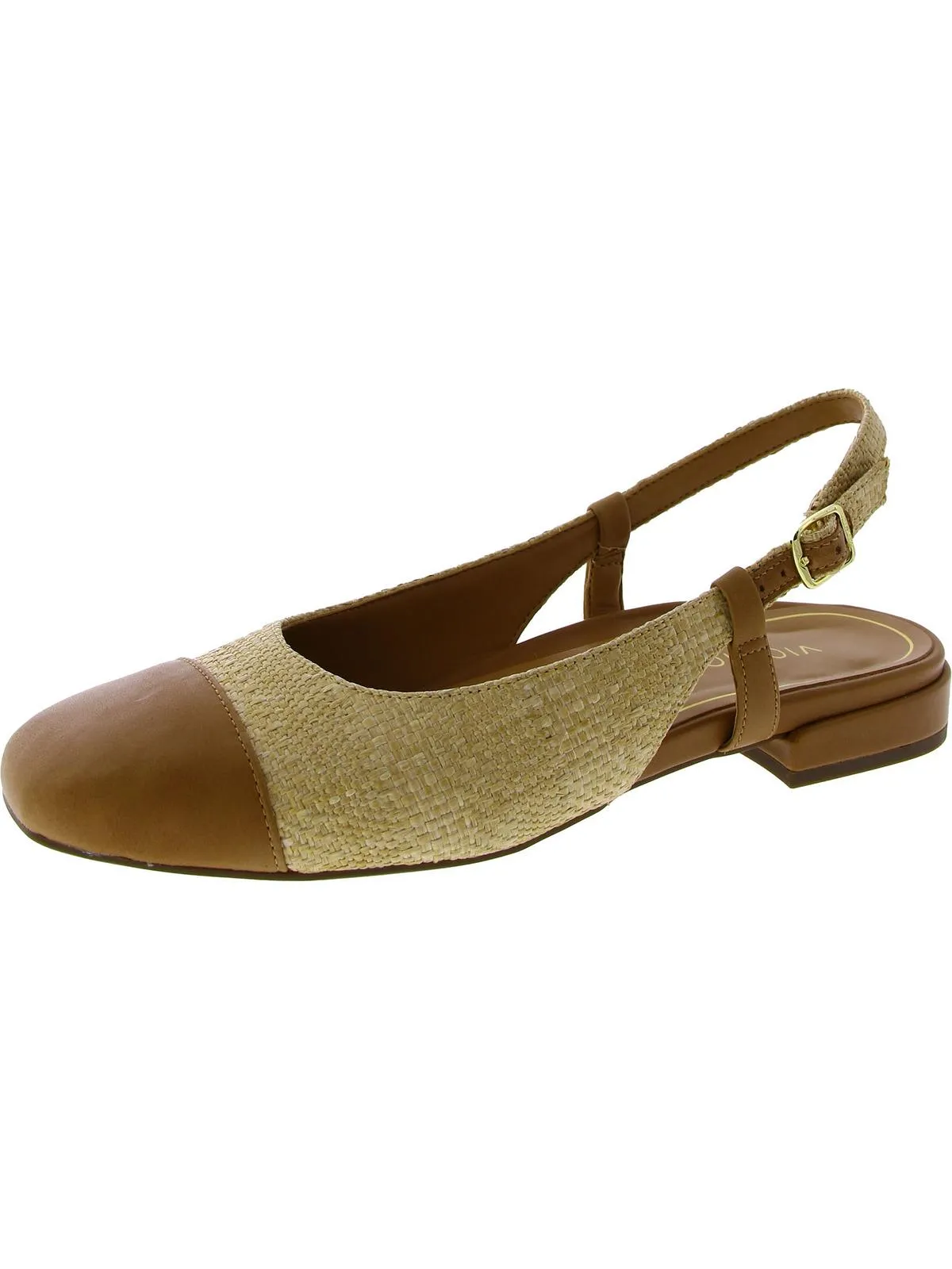 Womens Faux Leather Slingback Mules
