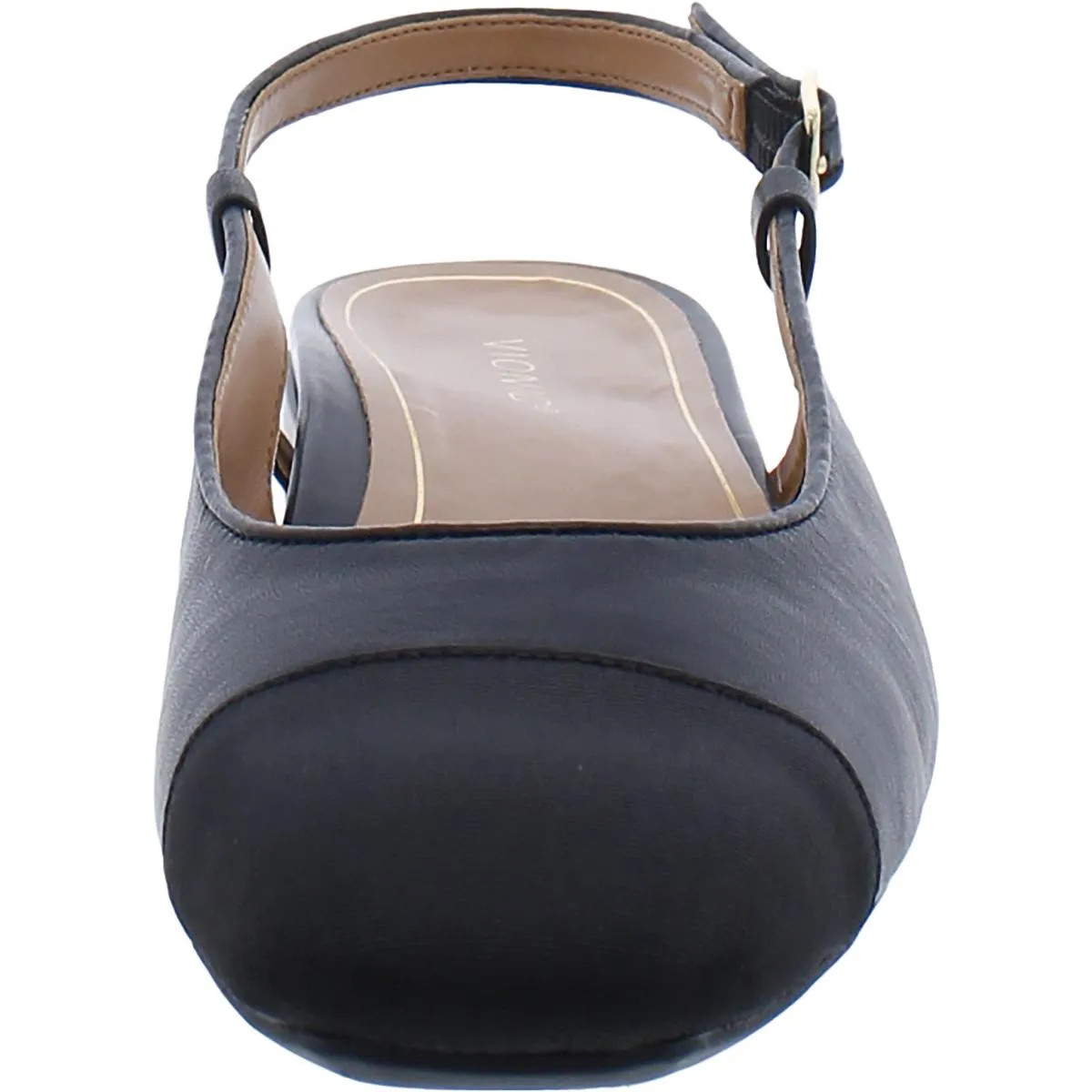 Womens Faux Leather Slingback Mules