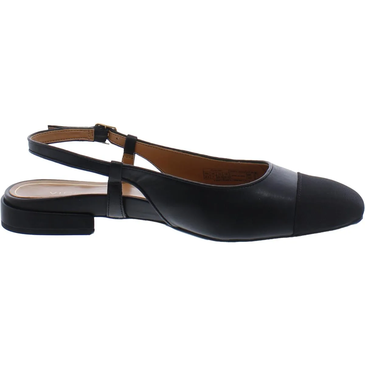Womens Faux Leather Slingback Mules