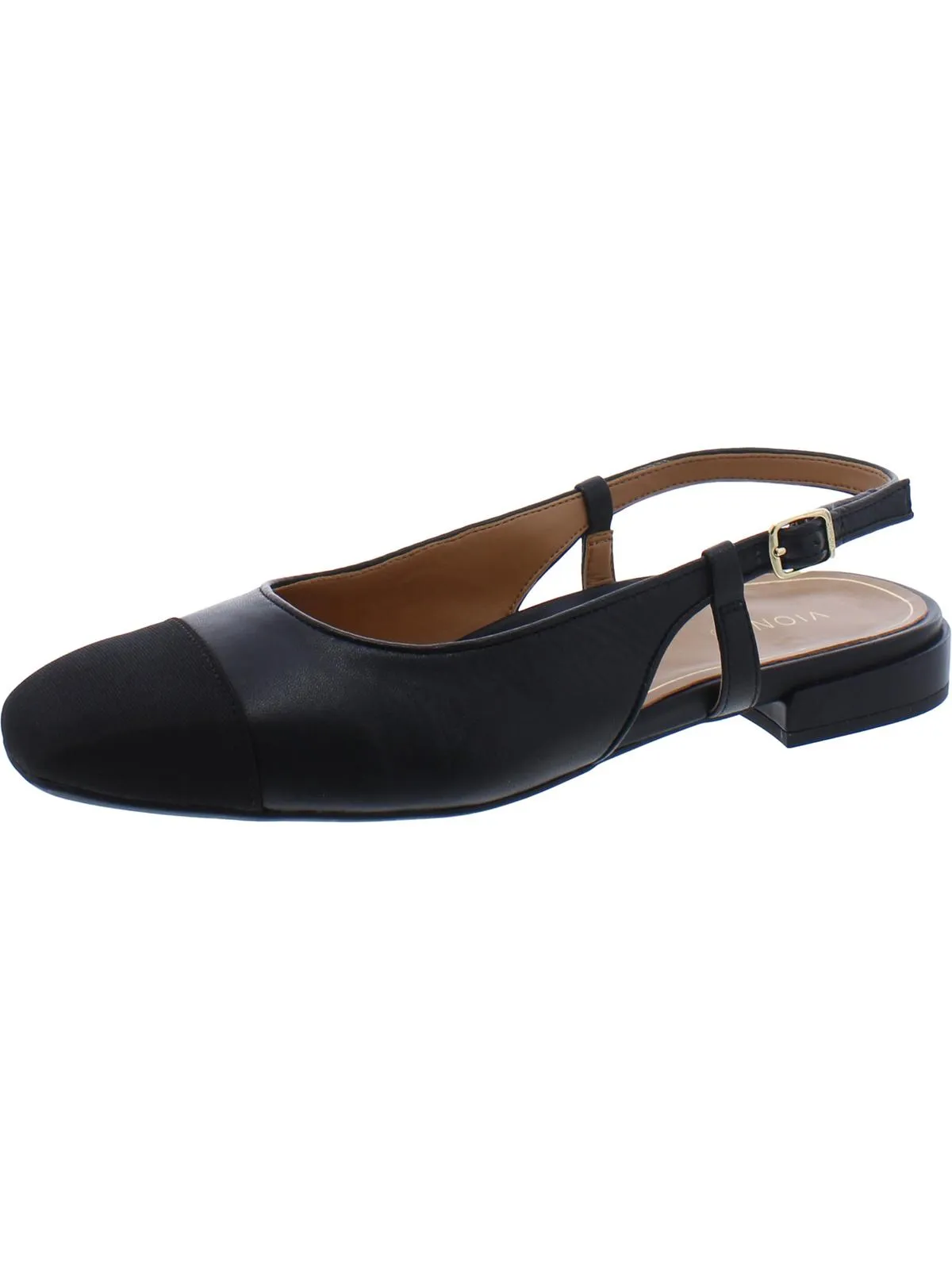 Womens Faux Leather Slingback Mules