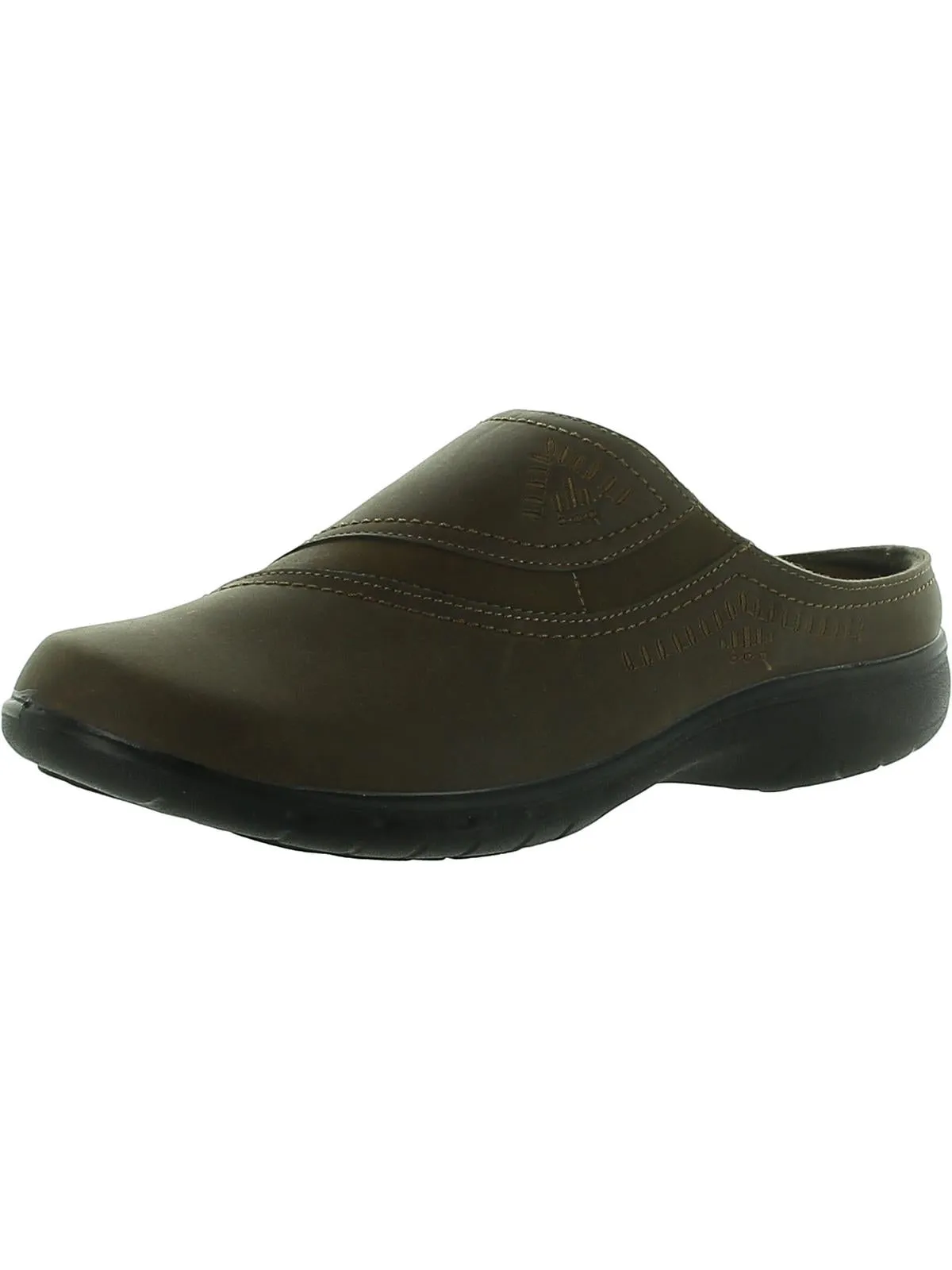 Womens Faux Leather Slip On Clogs