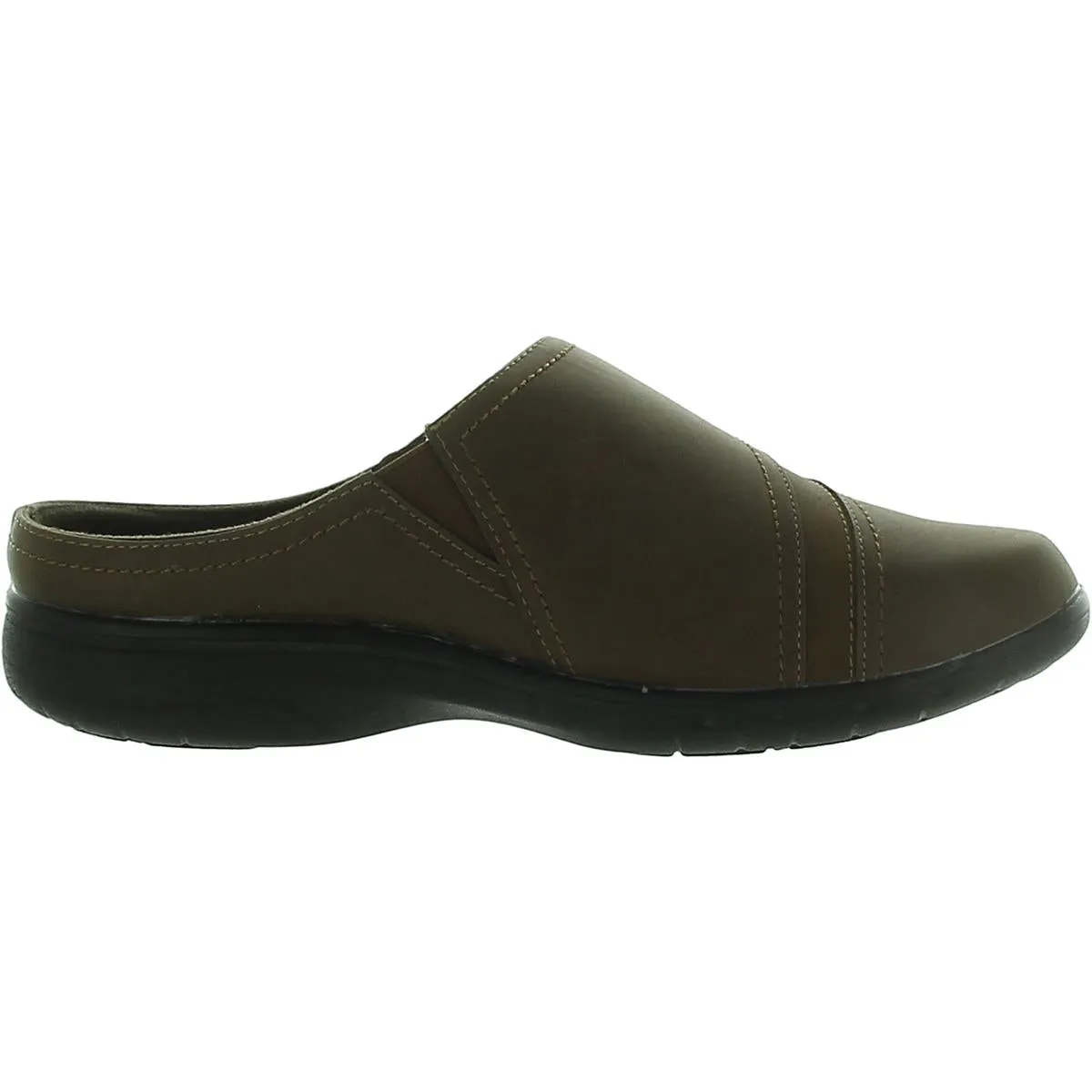 Womens Faux Leather Slip On Clogs