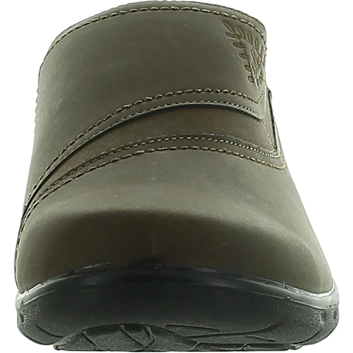 Womens Faux Leather Slip On Clogs
