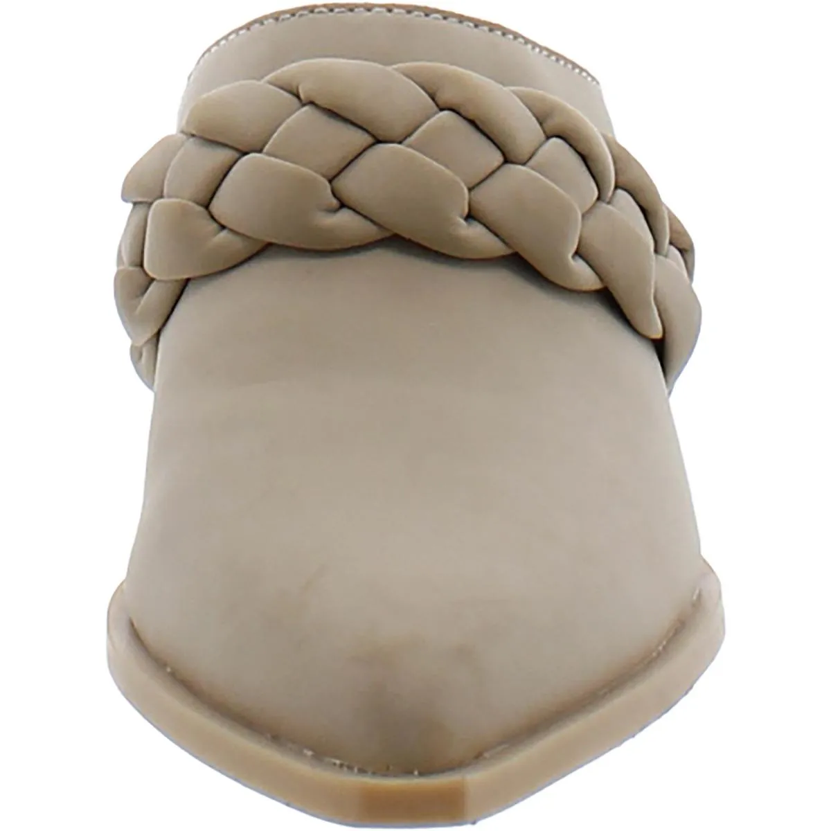 Womens Faux Leather Slip On Mules