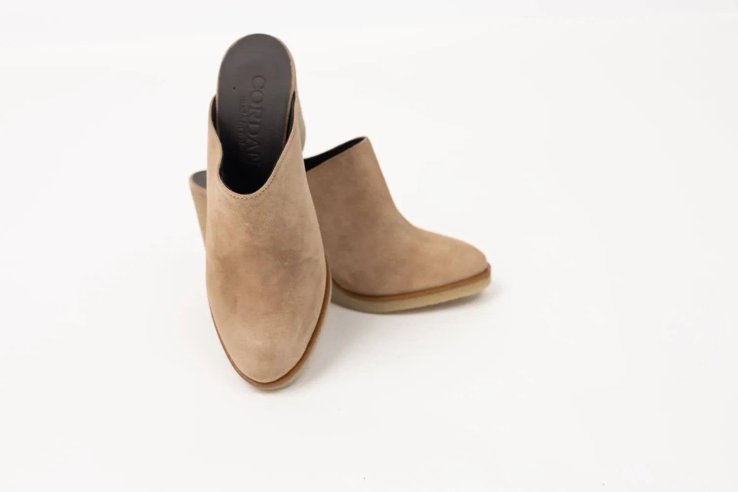 Women's Florie Wedge Mule In Biscuit Suede