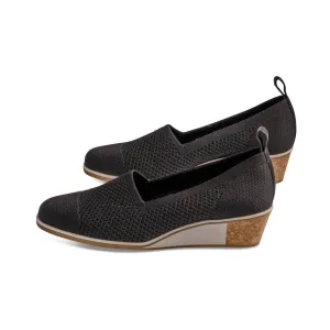 Women's Galen Wedges In Black Stretch Knit
