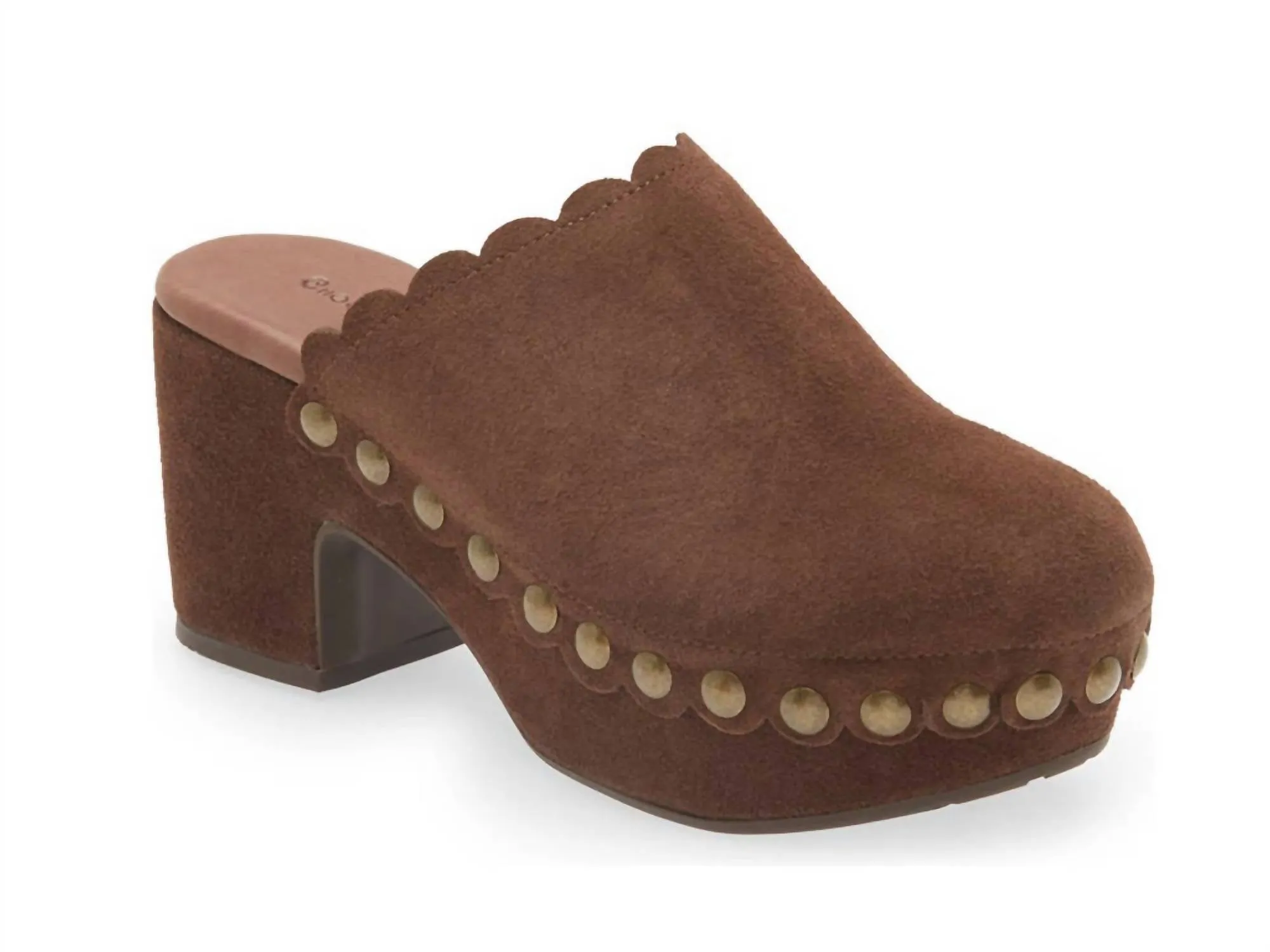 Women's Gemini Platform Clog In Chocolate Suede
