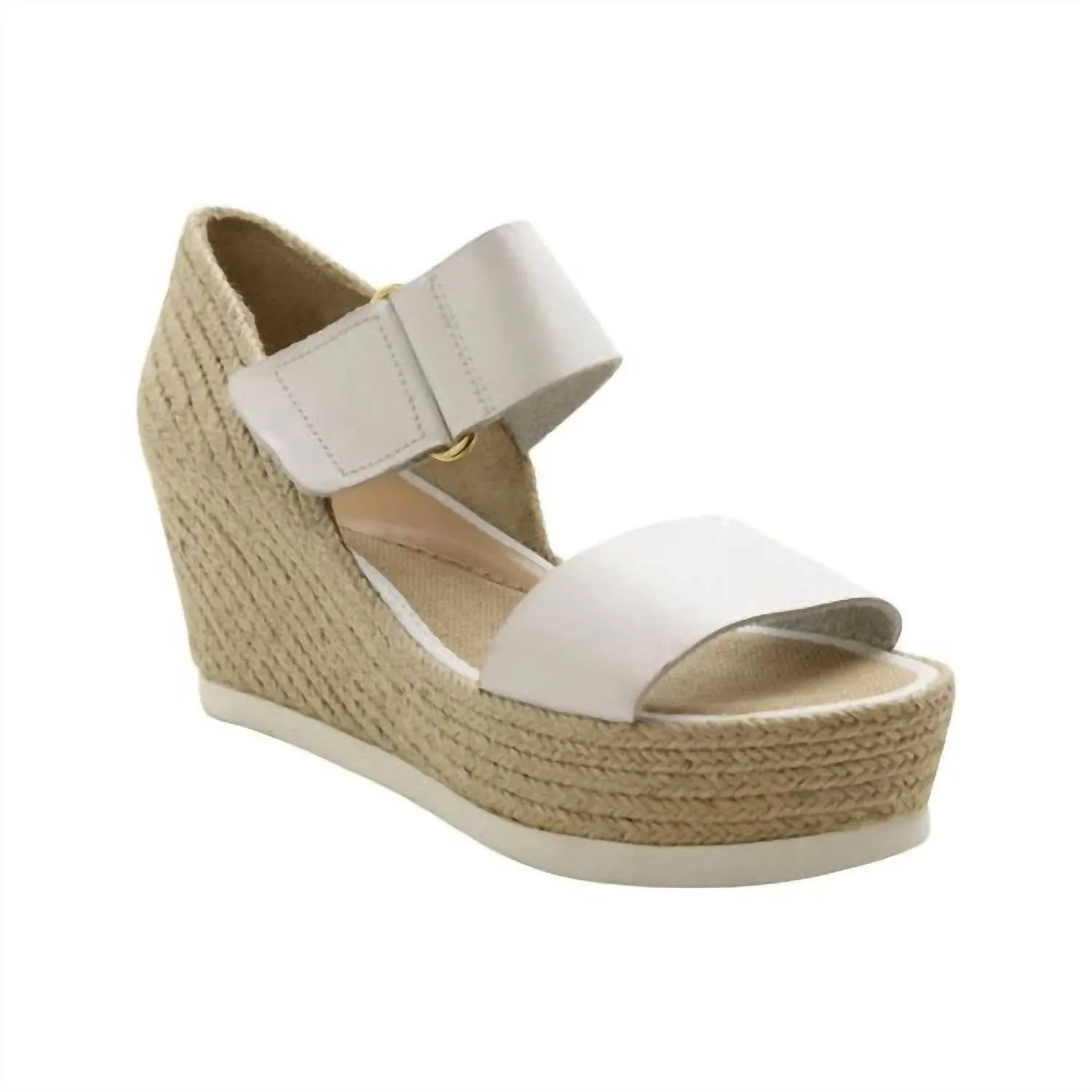Women's Gretta Platform Wedge Sandal In White/natural