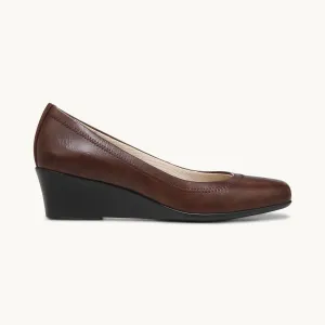 Women's Groovy Wedge Slip On Shoes In Dark Tan