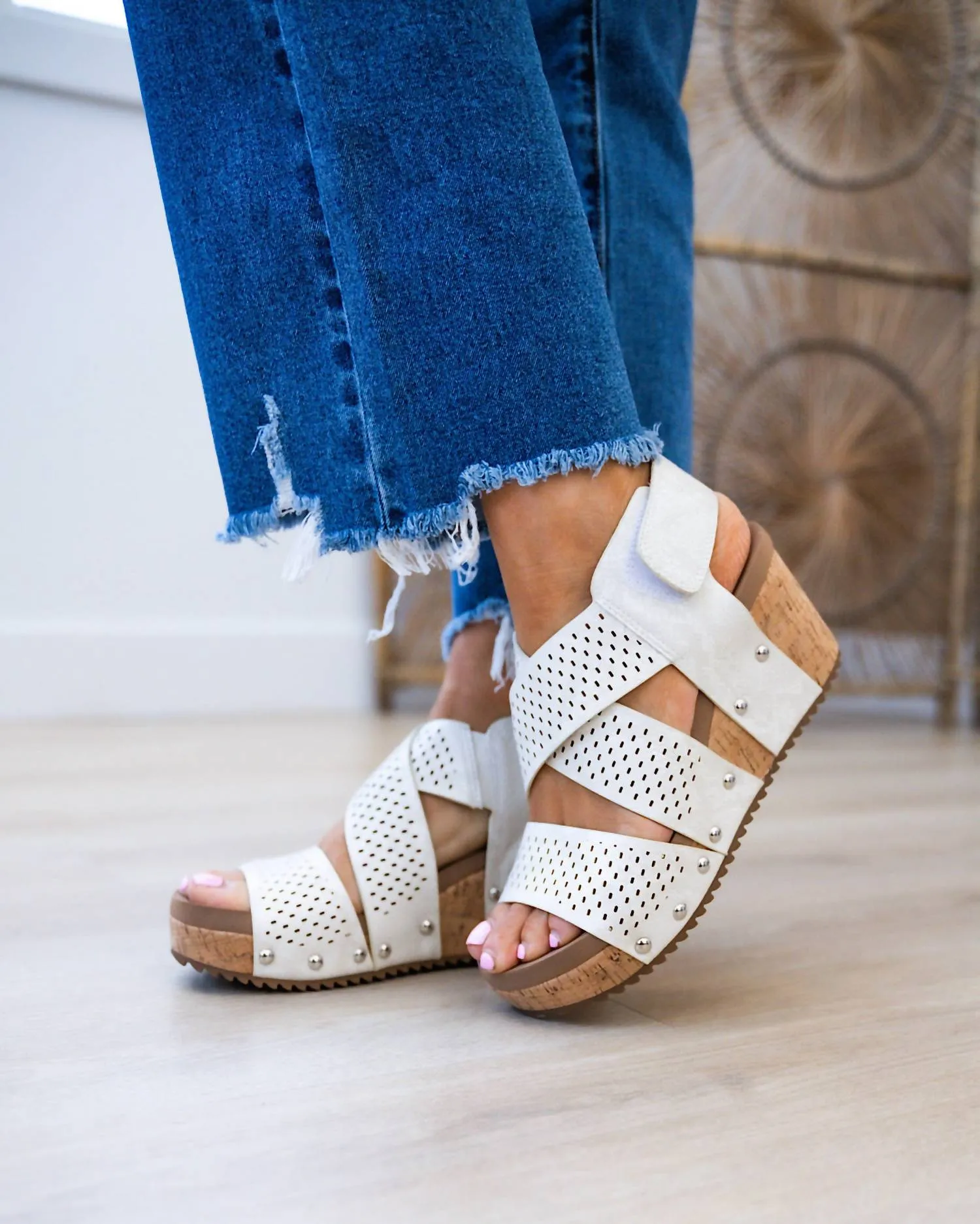 Women's Guilty Pleasure Wedge Sandals In Ivory Snake
