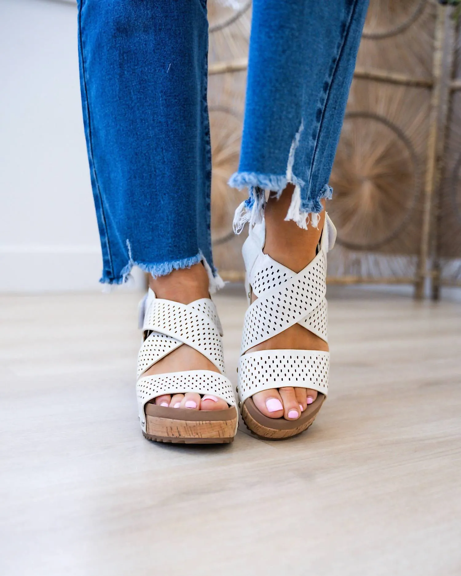 Women's Guilty Pleasure Wedge Sandals In Ivory Snake