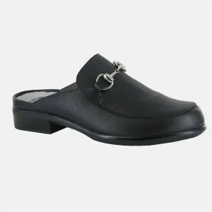 Women's Halny Leather Clog In Soft Black