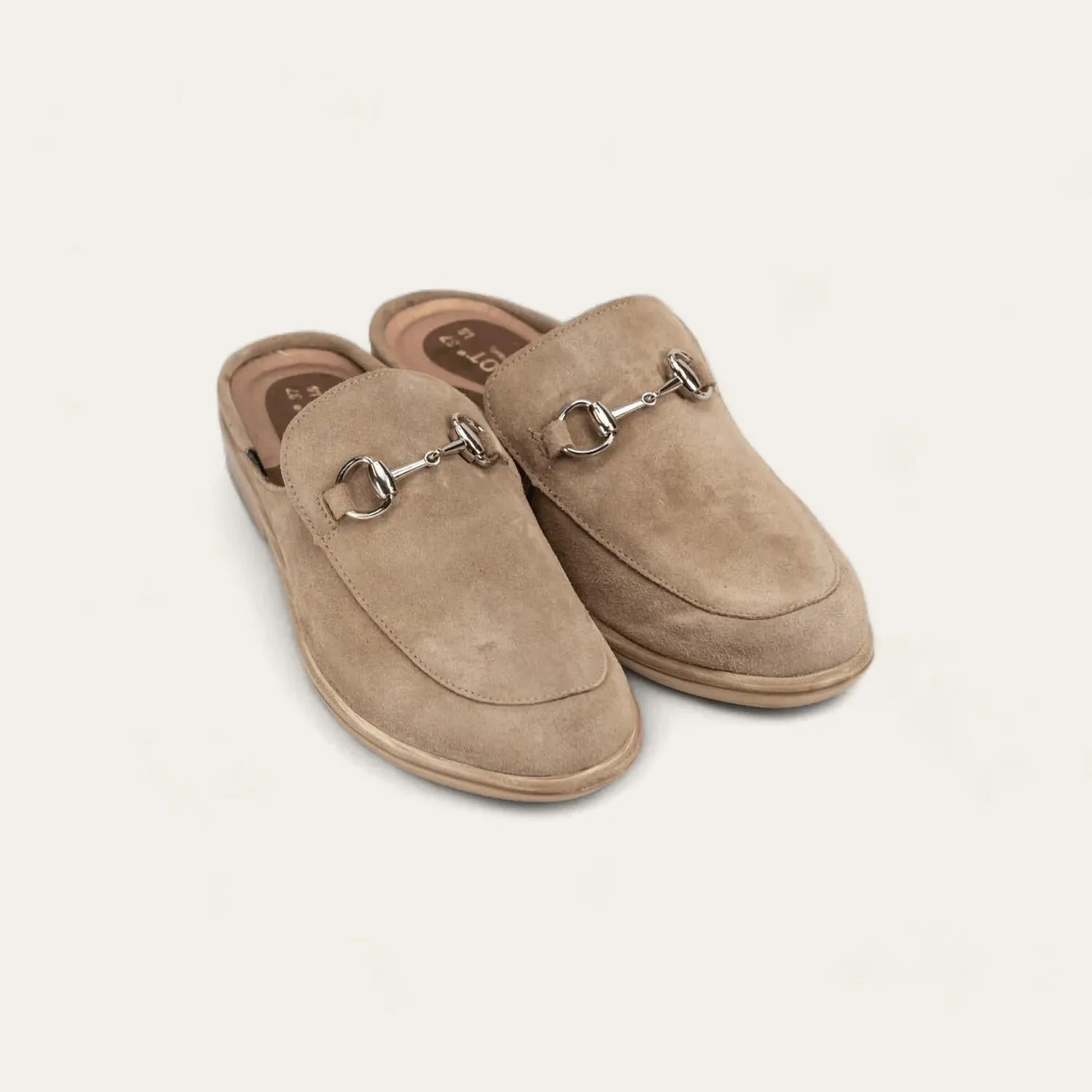 Women's Halny Suede Mule In Almond