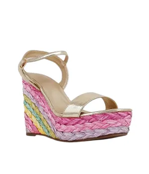 Women's Jacinta Rainbow Wedge In Light Gold