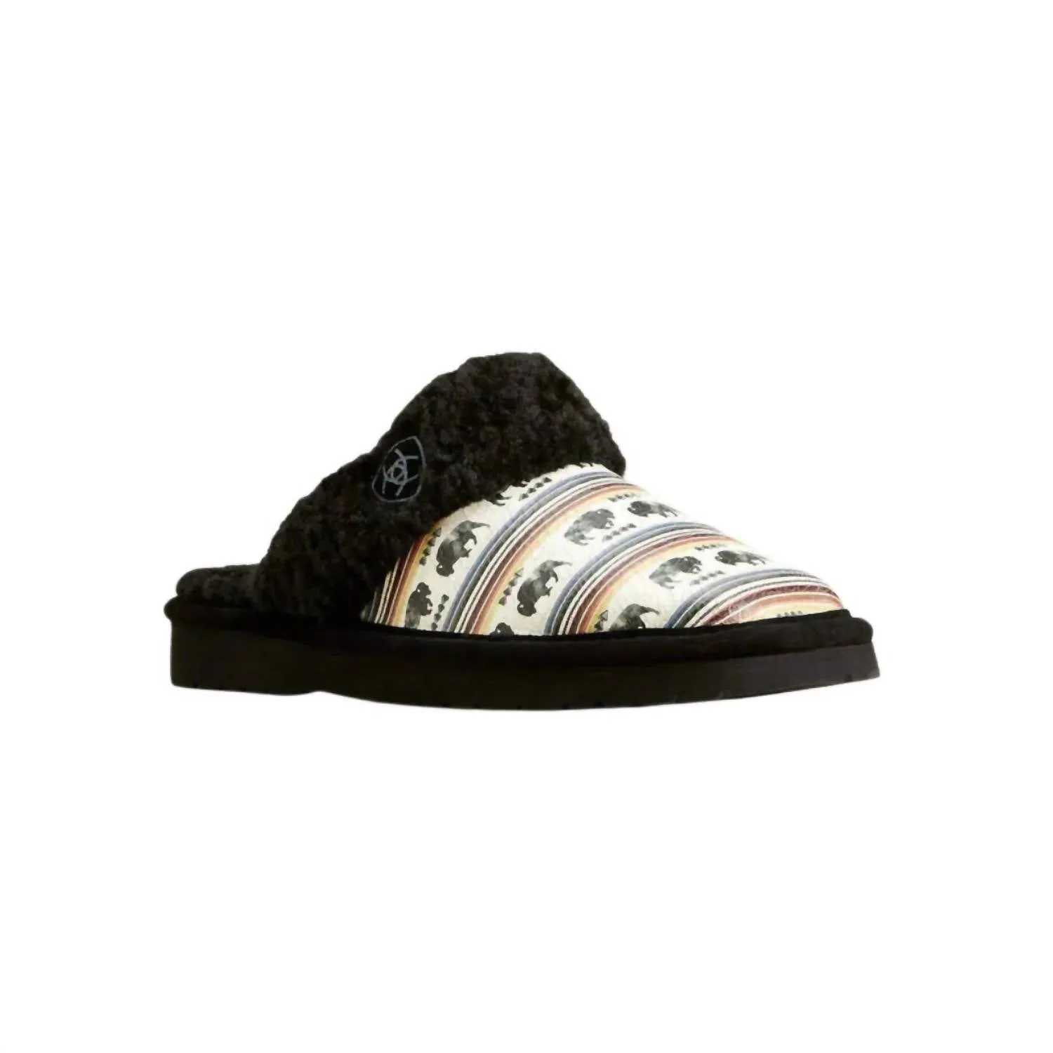 Women's Jackie Square Toe Exotic Print Buffalo Slipper In Multi