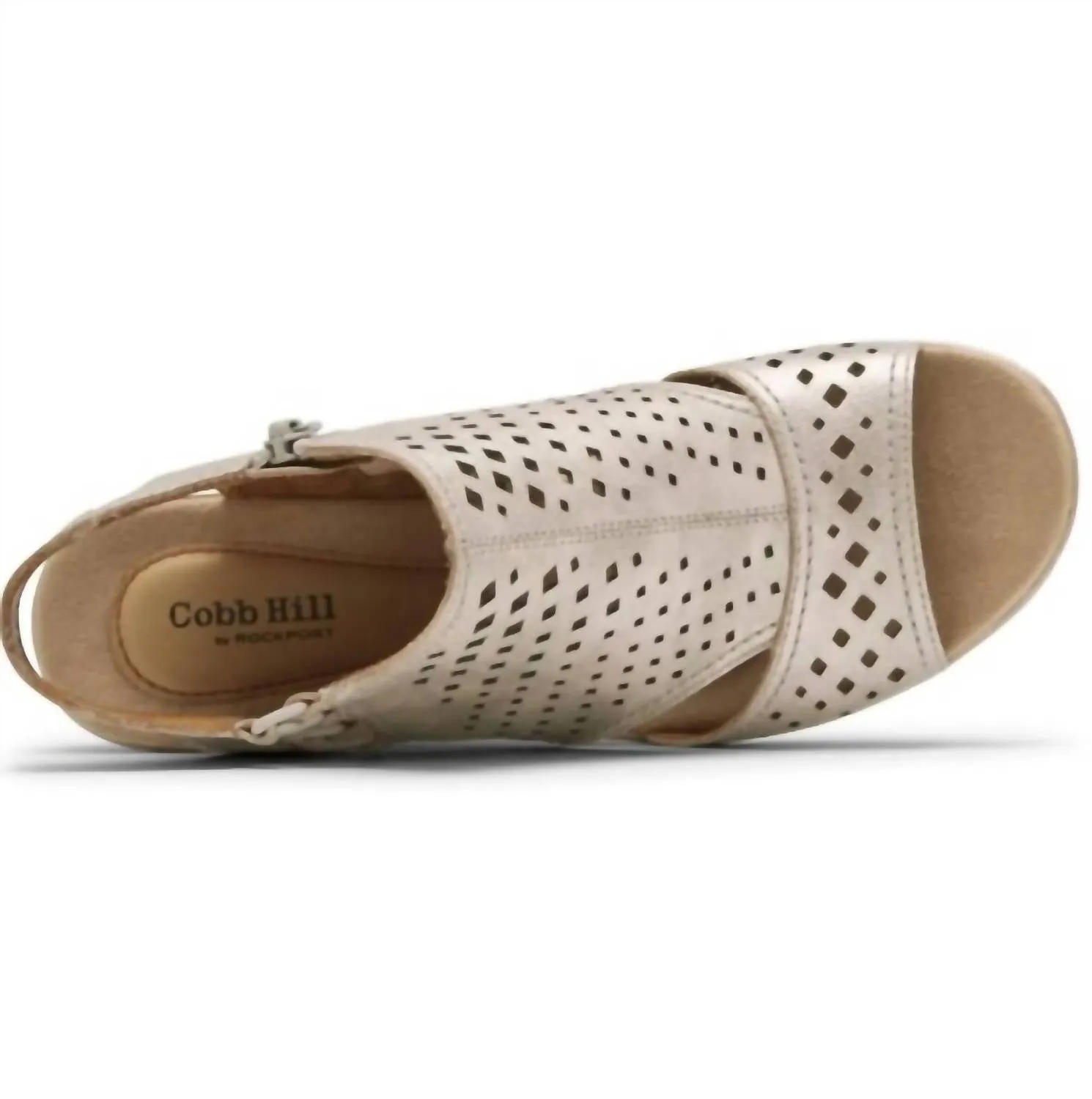 Women's Janna Caged Wedge Sandal In Metallic