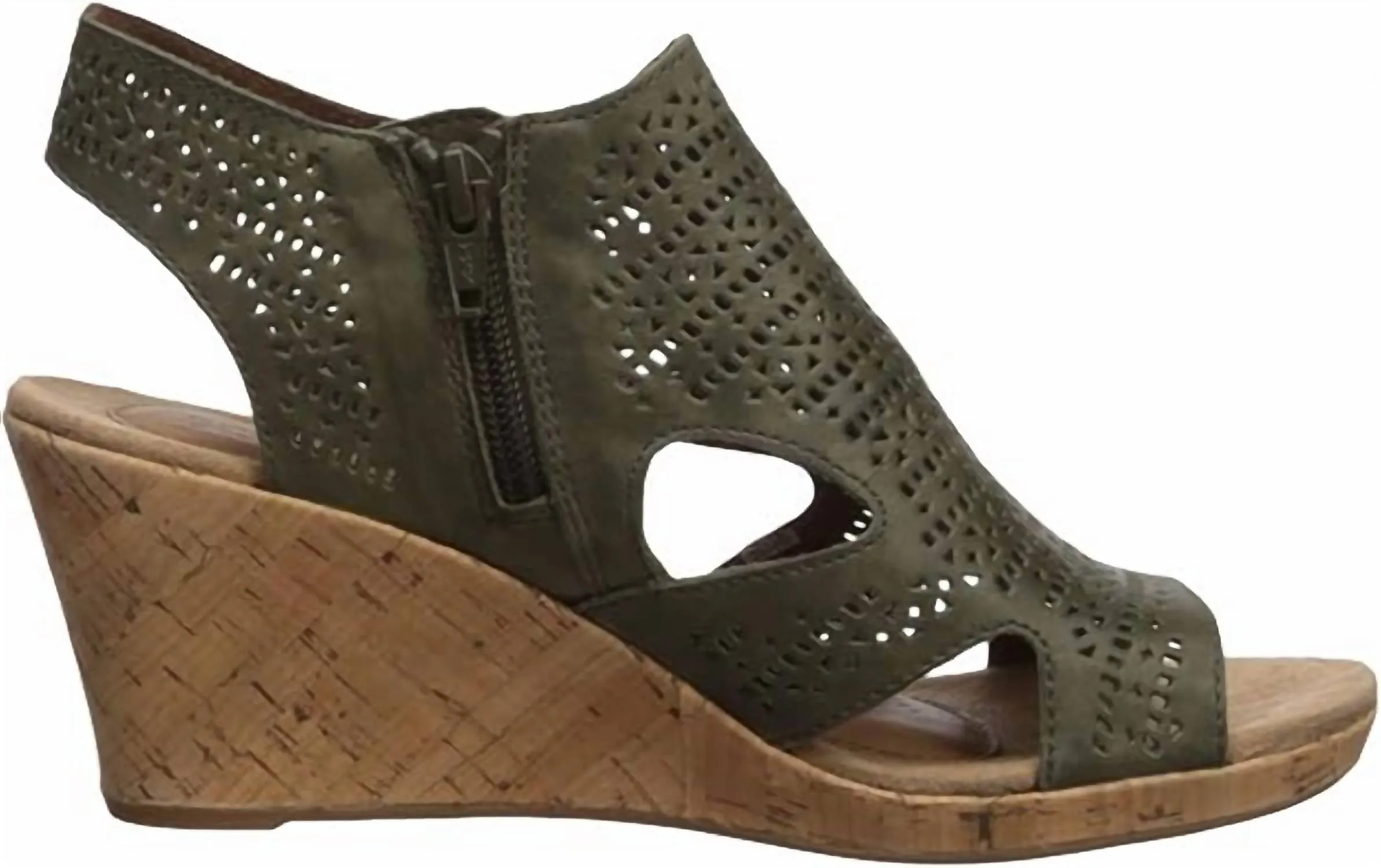 Women's Janna Perf Wedge Bootie In Green