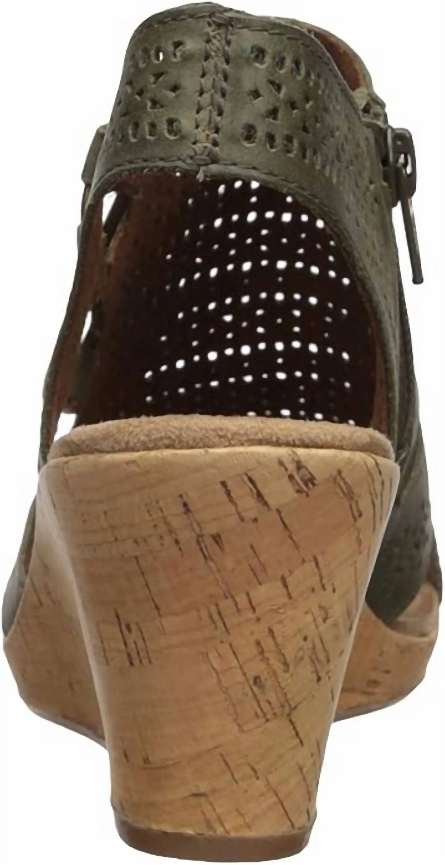 Women's Janna Perf Wedge Bootie In Green