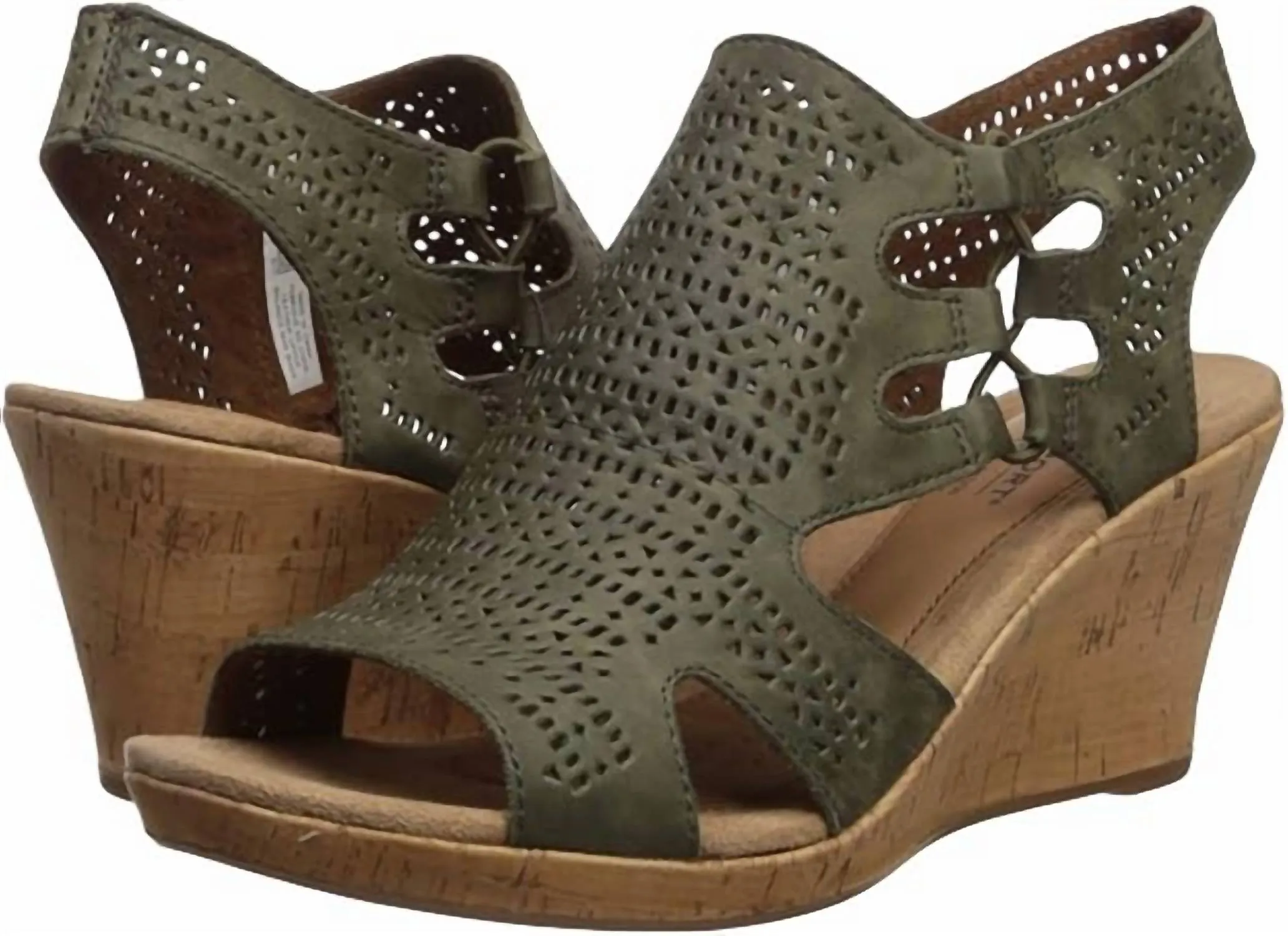 Women's Janna Perf Wedge Bootie In Green
