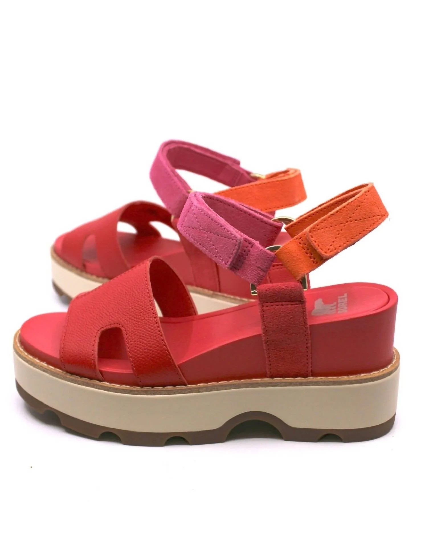 Women's Joanie Iv Wedge Sandals In Red Glo/honey White