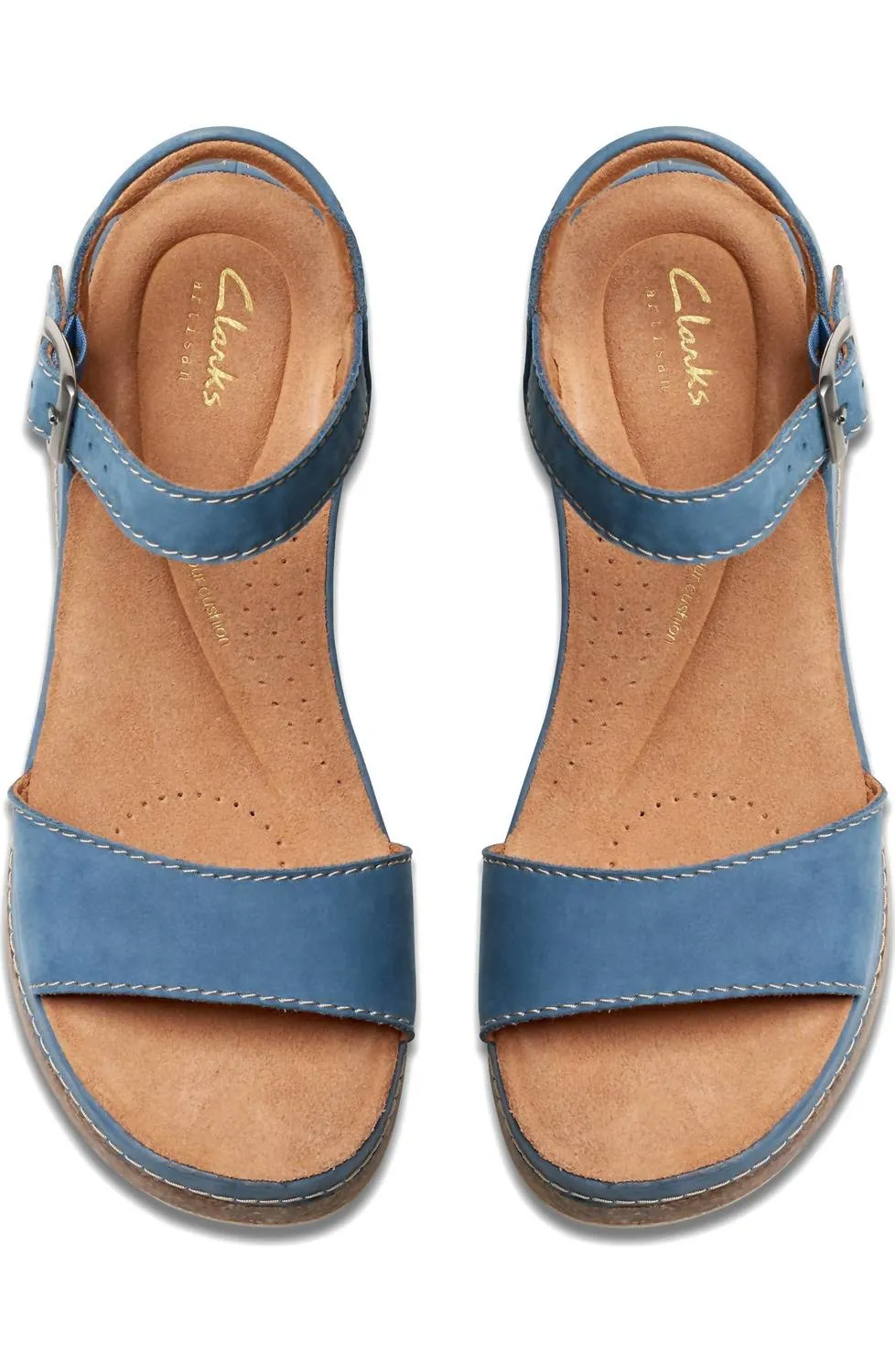 Women's Kassanda Lily Wedge Sandal In Blue Nubuck