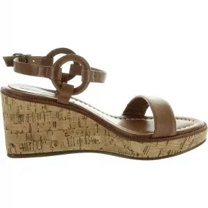 Women's Kennedy Wedge Sandals - Medium In Luggage Glove Leather