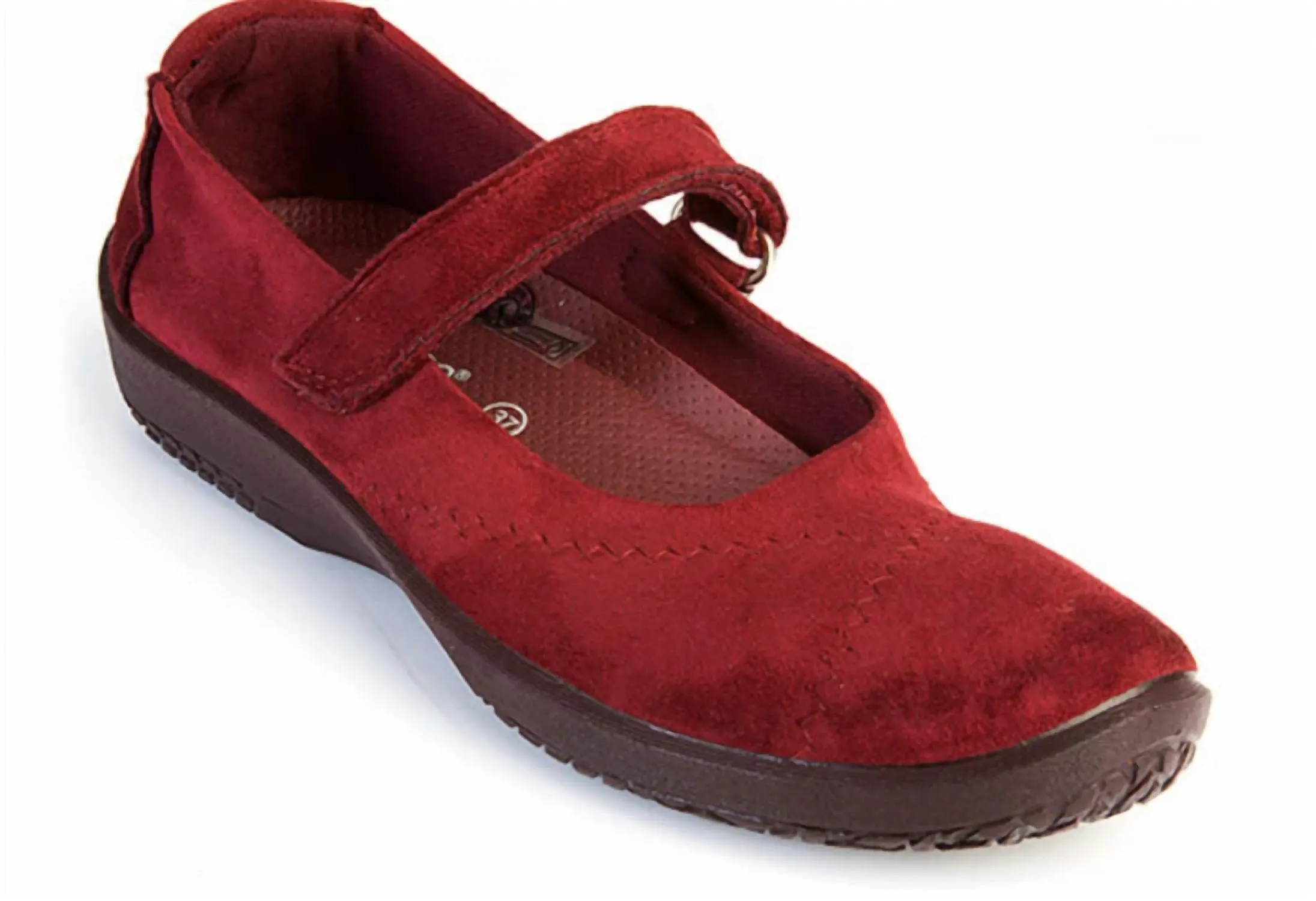 Women's L18 Suede Mary Jane Clogs In Burgundy Sd