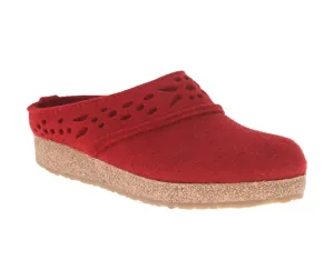 Women's Lacey Classic Boiled Wool Clog In Chili