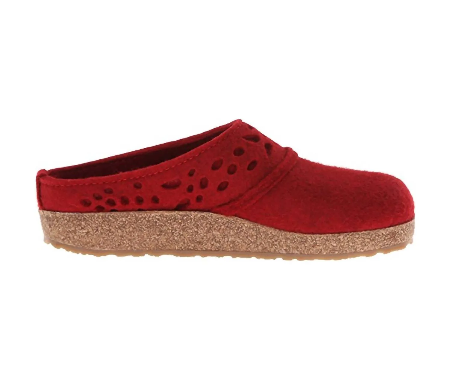 Women's Lacey Classic Boiled Wool Clog In Chili