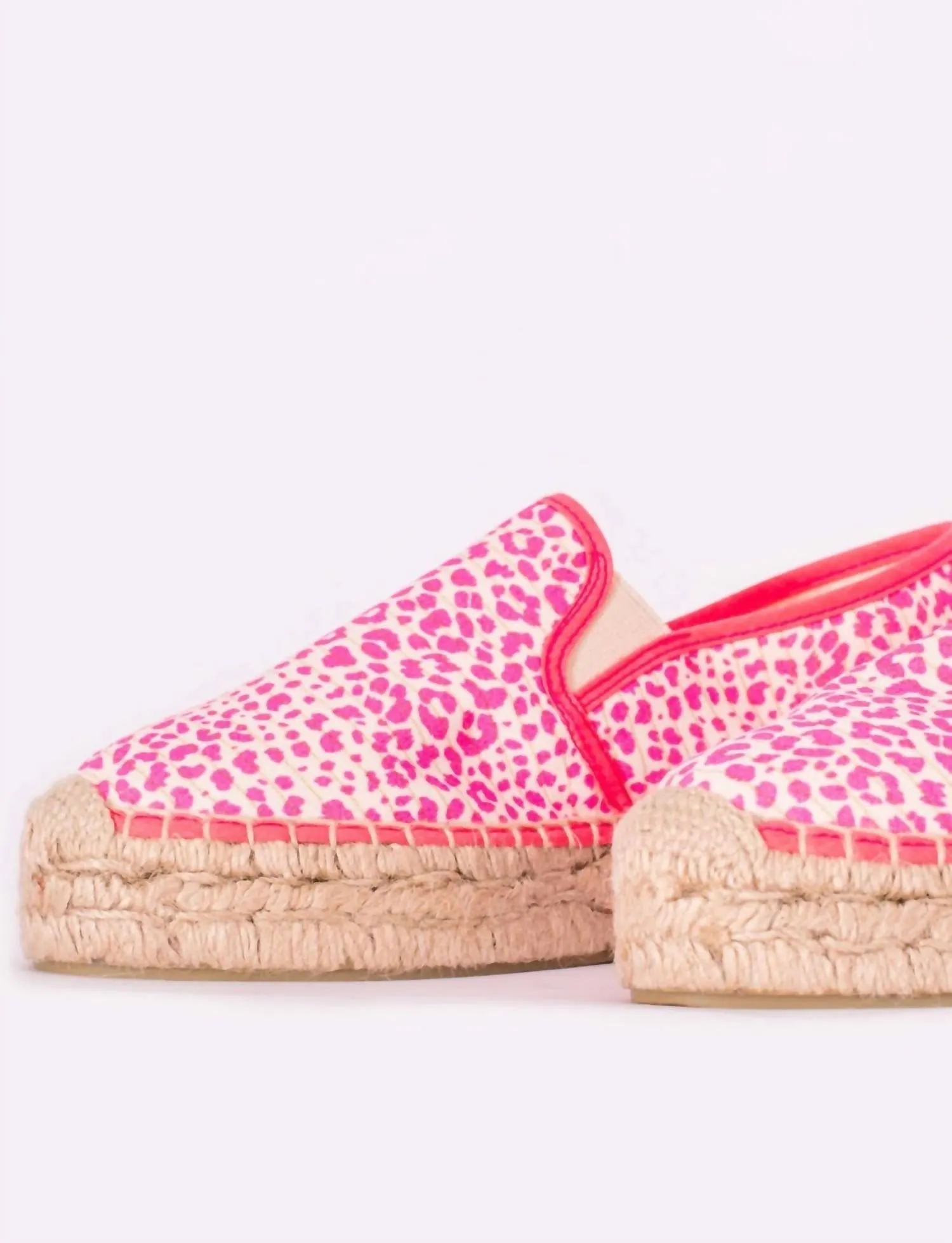 Women's Leopard Espadrille In Fuchsia