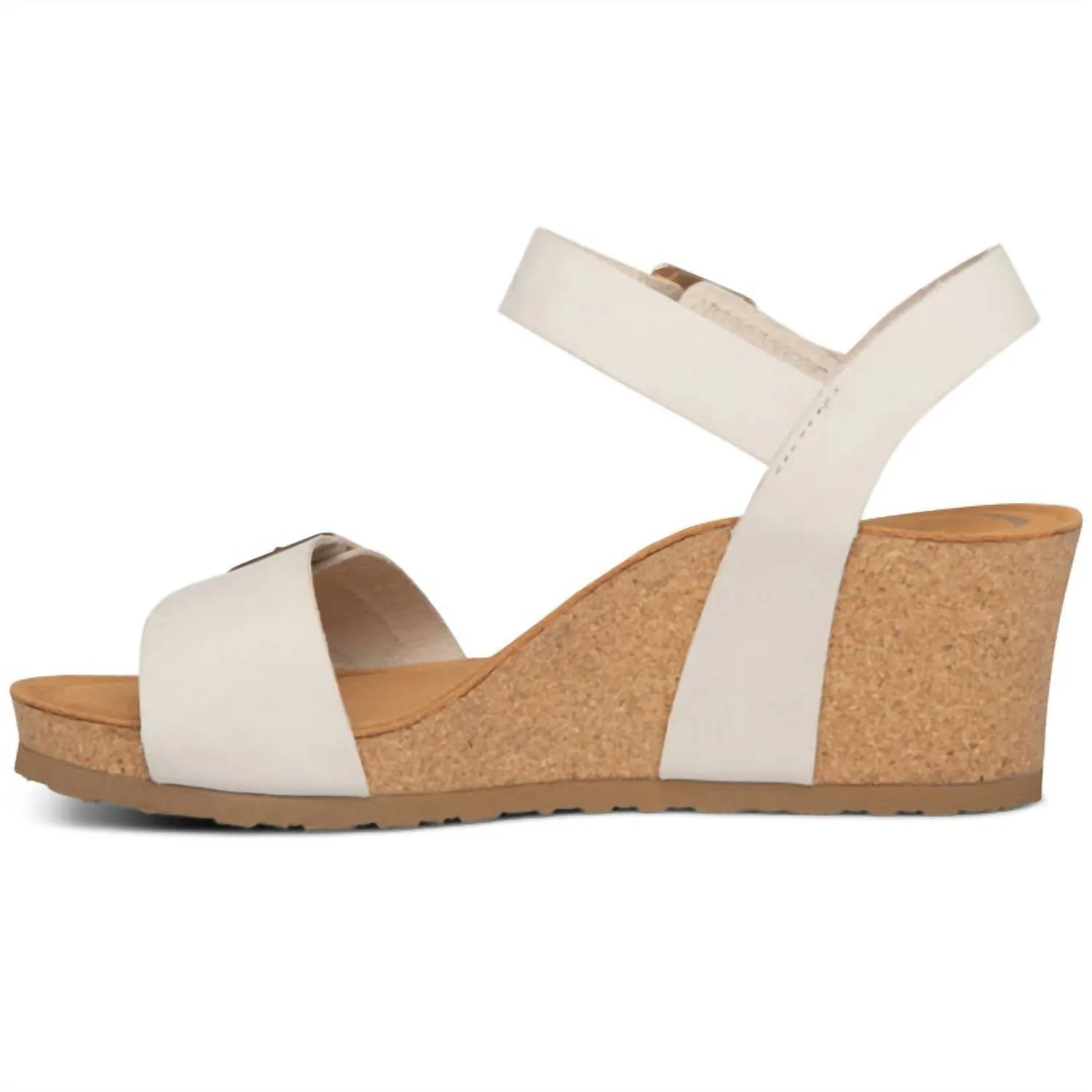 Women's Lexa Quarter Strap Wedge Sandals In Ivory