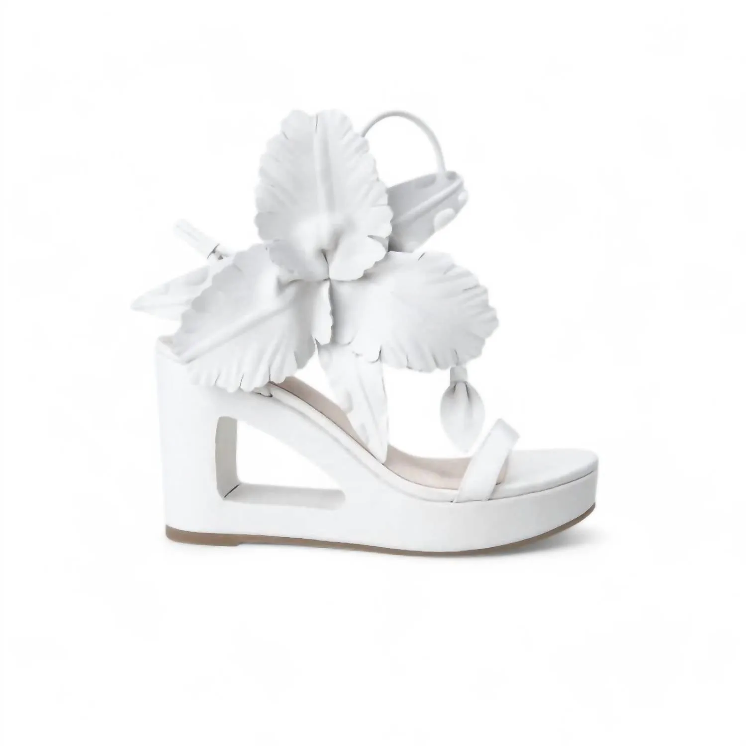 Women's Lilly Cut Out Wedge Sandals In Pearl