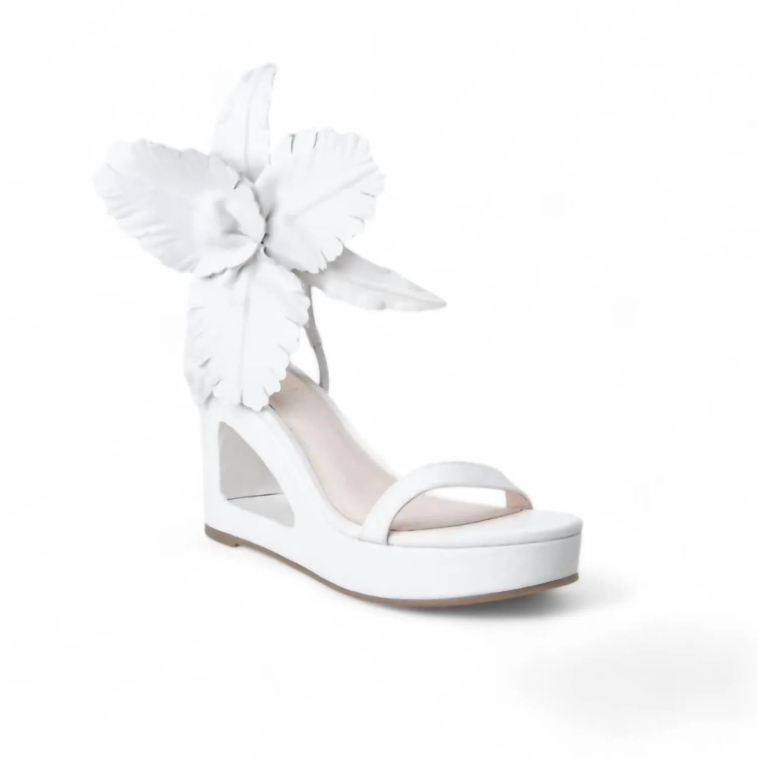 Women's Lilly Cut Out Wedge Sandals In Pearl