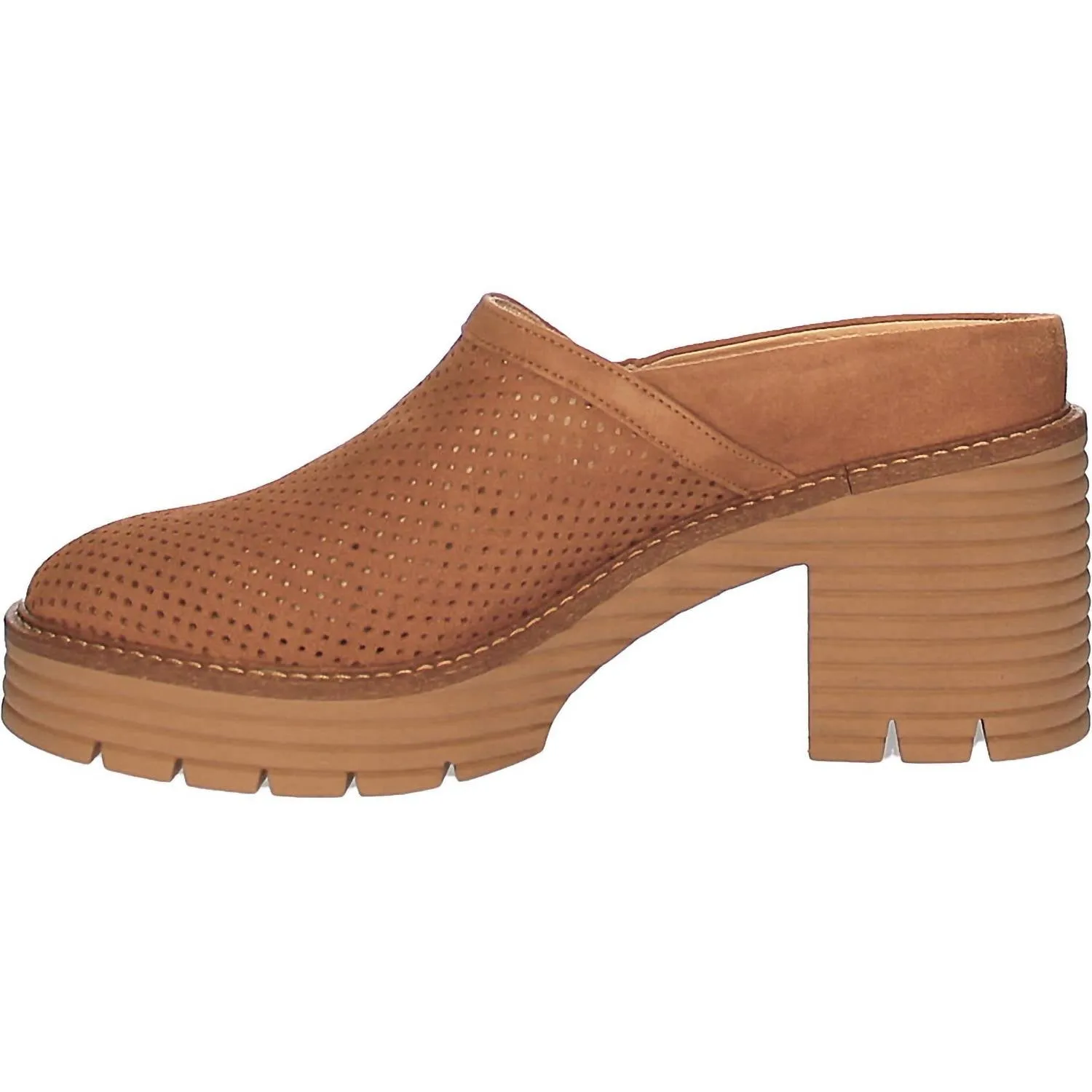 Women's Mansi Slip On Clog Mule In Cognac Suede