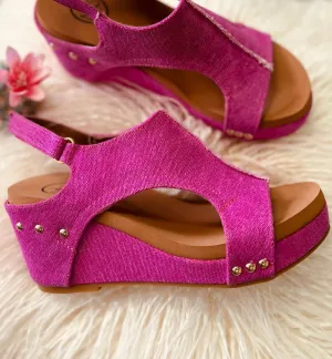 Women's Melissa Wedges In Fuchsia