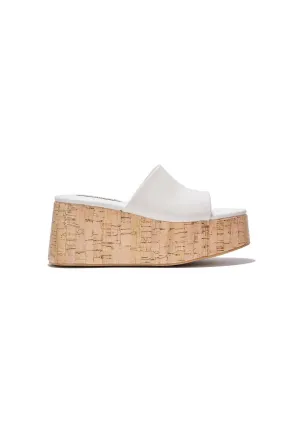 Women's Mini Wedged Heel Sandal In White