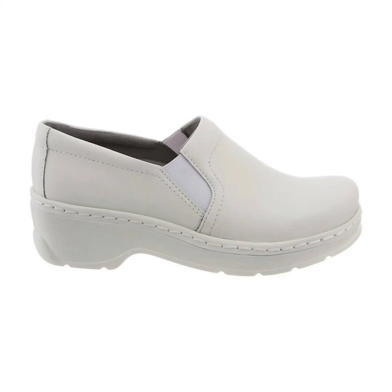 Women's Naples Slip Resistant Work Clogs In White