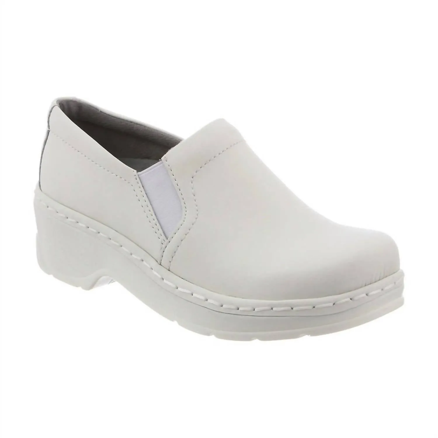 Women's Naples Slip Resistant Work Clogs In White