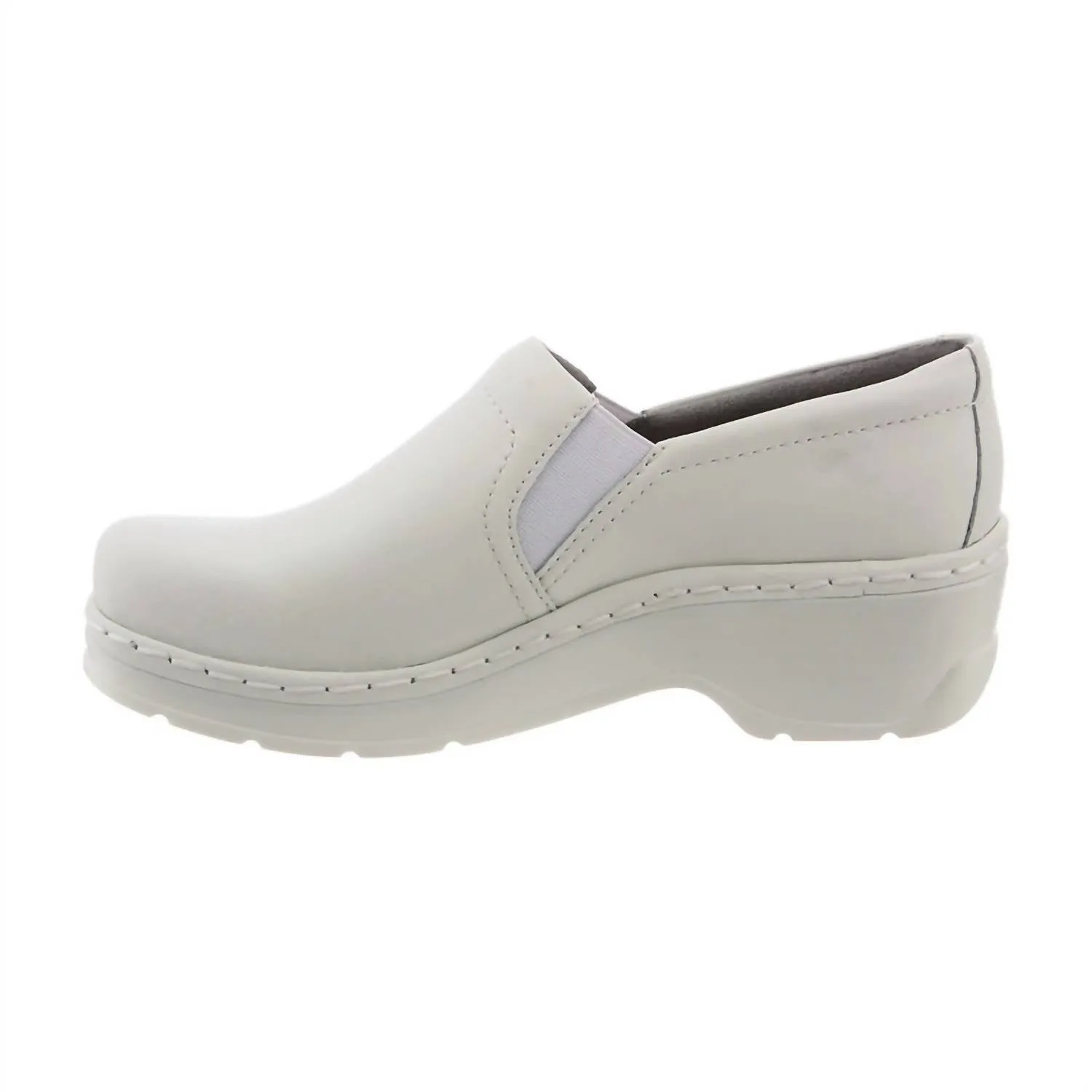 Women's Naples Slip Resistant Work Clogs In White