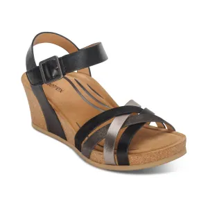 Women's Noelle Arch Support Wedge In Black