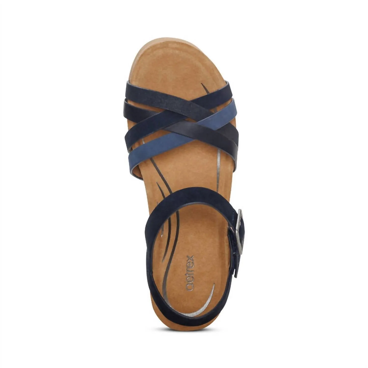 Women's Noelle Arch Support Wedge In Navy