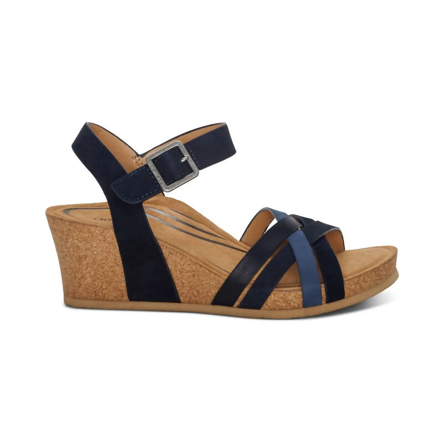 Women's Noelle Arch Support Wedge In Navy